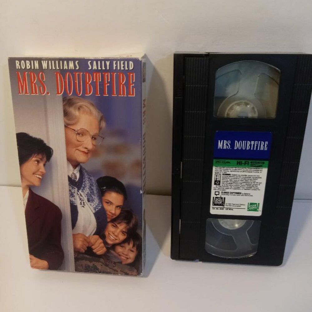 20th Century Fox VHS Tape Movie Mrs. Doubtfire Comedy Robin Williams Sally Field